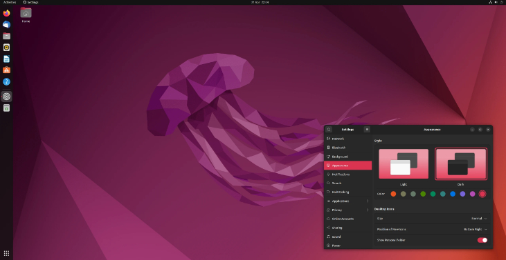 Print de tela do Linux Ubuntu