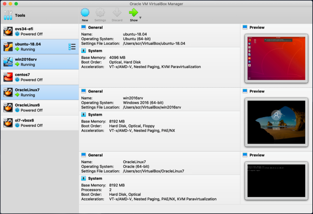 Print de tela do VirtualBox