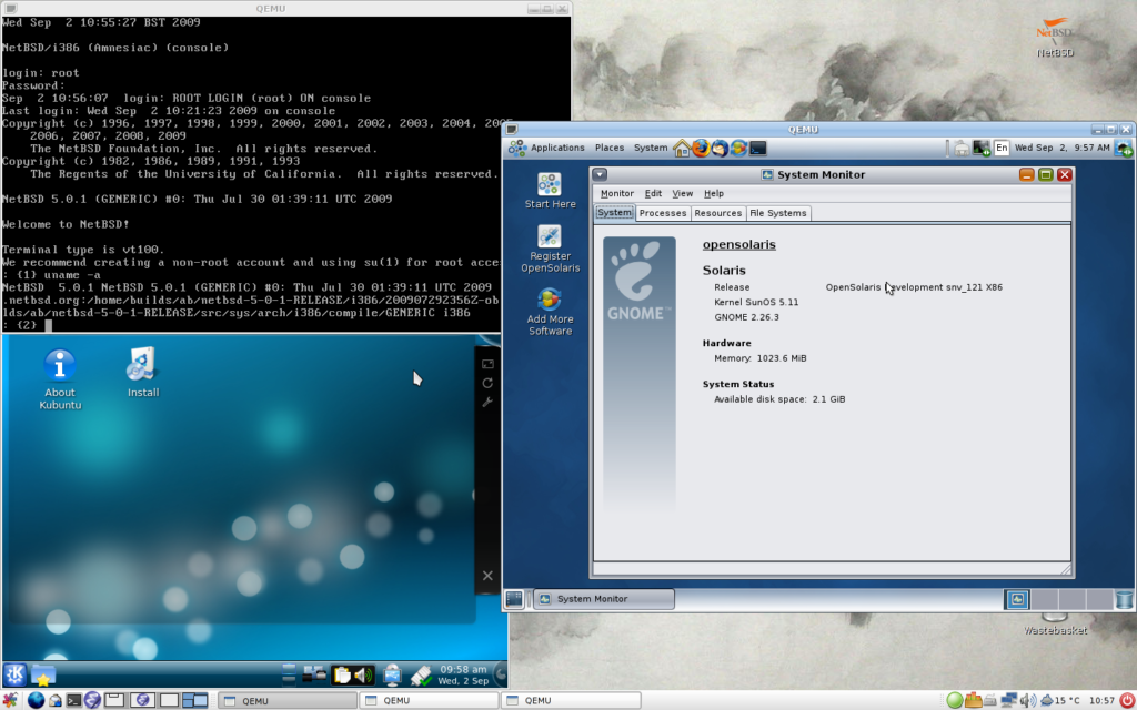 Print de tela do Linux KVM